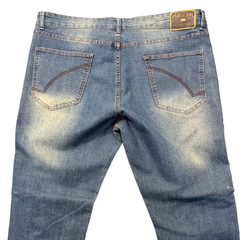 Ring of‎ Fire Men's Light Blue Slim Jeans